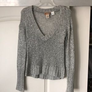 Silver sequin sweater